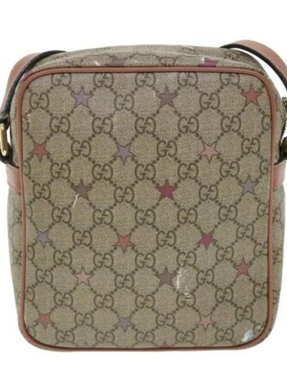 GUCCI GG Canvas Shoulder Bag PVC Leather Beige - Picture 2 of 16